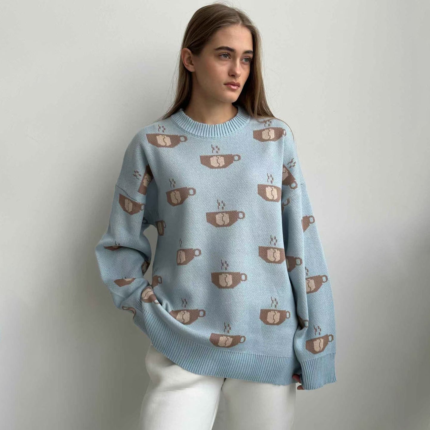 Pull Femme Motif Tasse de Café